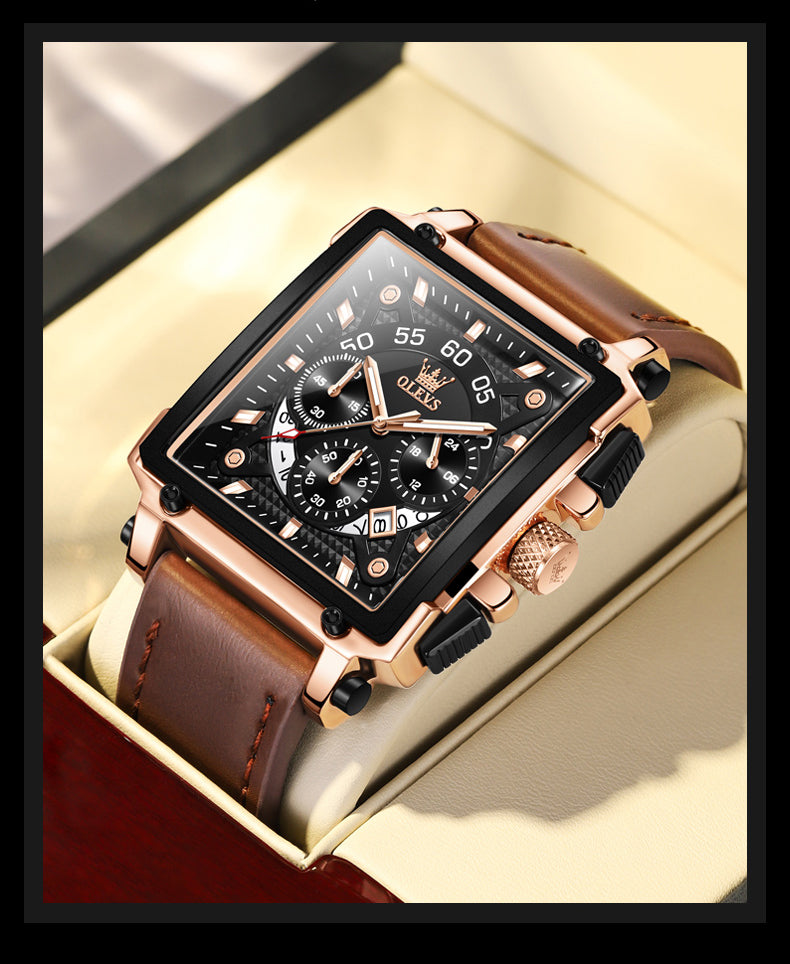 Relógio Quadrado Luxo Dom Marlon